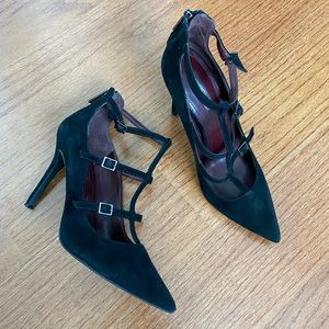 BCBGenervation Cage Strap Heels